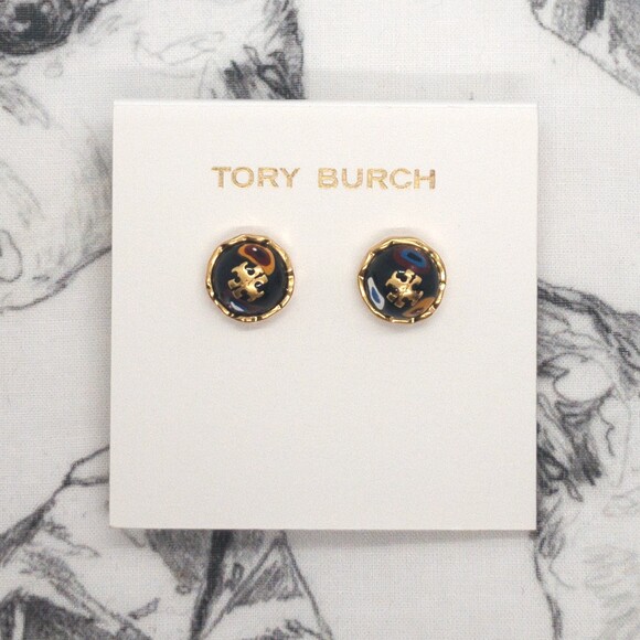 ❤︎ Tory Burch ❤︎ ROXANNE CIRCLE-STUD EARRING - Picture 2 of 7